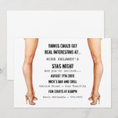 Uitnodigingen voor Dames Benen Jongensavond (Voorkant / Achterkant)