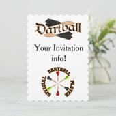 Uitnodigingen voor Dartball (Staand voorkant)