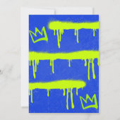 Uitnodigingen voor de 4e verjaardag Jongen Graffit (Achterkant)