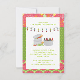 Uitnodigingen voor de achtertuin van de Seafood-pa