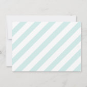 Uitnodigingen voor de baby-douche van de mint-grij (Achterkant)