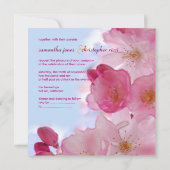 Uitnodigingen voor de bruiloft van Cherry Blossom/ (Achterkant)