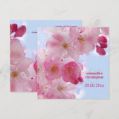 Uitnodigingen voor de bruiloft van Cherry Blossom/ (Voorkant / Achterkant)