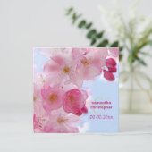 Uitnodigingen voor de bruiloft van Cherry Blossom/ (Staand voorkant)