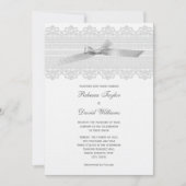 Uitnodigingen voor de bruiloft van Lace en Ribbon (Voorkant)