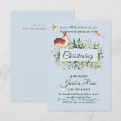 Uitnodigingen voor de doop van de Woodland Deer Bo (Voorkant / Achterkant)