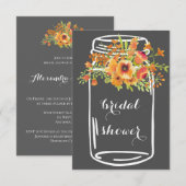 Uitnodigingen voor de florische, rustige bridale d (Voorkant / Achterkant)