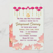 Uitnodigingen voor de Grihapravesh-ceremonie (Voorkant / Achterkant)