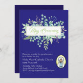 Uitnodigingen voor de Mei-kroning van de Maagd Mar (Voorkant / Achterkant)