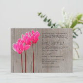 Uitnodigingen voor de Rustic Cyclamen Wedding (Staand voorkant)