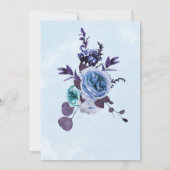 uitnodigingen voor de sky blue en paarse bruiloft (Achterkant)