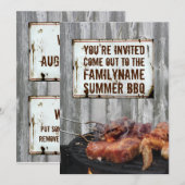 Uitnodigingen voor de zomer van de BBQ (Voorkant / Achterkant)