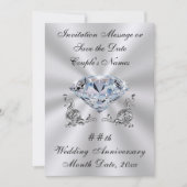 Uitnodigingen voor diamanten jubileum of Save the (Voorkant)