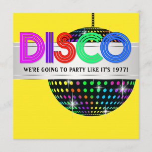 Uitnodigingen voor Disco Dance Feestje