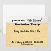 Uitnodigingen voor een bier-verlovingspartij (Voorkant / Achterkant)