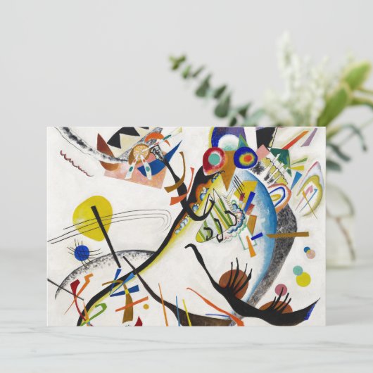 Uitnodigingen voor een blauw segment van Kandinsky (Staand voorkant)