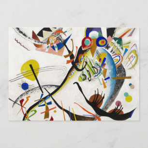 Uitnodigingen voor een blauw segment van Kandinsky