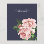 Uitnodigingen voor een budget bruiloft met rose go (Achterkant)