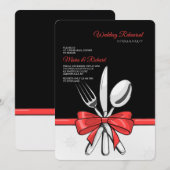 Uitnodigingen voor een huwelijksrepetitie dinerfee (Voorkant / Achterkant)