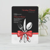 Uitnodigingen voor een huwelijksrepetitie dinerfee (Staand voorkant)