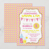 Uitnodigingen voor een limonade verjaardagsfeestje (Voorkant / Achterkant)