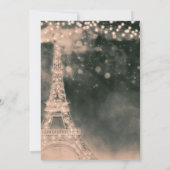 Uitnodigingen voor een nacht in Parijs Eiffeltoren (Achterkant)