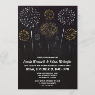 Uitnodigingen voor een repetitie met vuurwerk als 