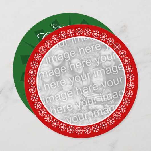 Uitnodigingen voor een rond kerstfeest | Voeg je f (Voorkant / Achterkant)