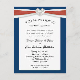 Uitnodigingen voor een royal wedding kijkfeest thu