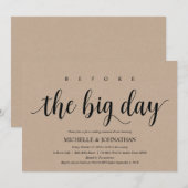 Uitnodigingen voor een rustieke Kraft-huwelijksrep (Voorkant / Achterkant)