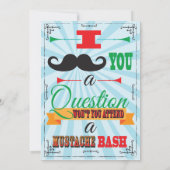 Uitnodigingen voor een snor verjaardagsfeestje (Achterkant)