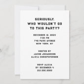 Uitnodigingen voor een volwassen vakantiefeest (Achterkant)