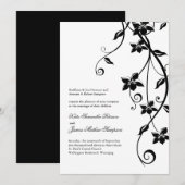 Uitnodigingen voor een zwart-wit huwelijk (Voorkant / Achterkant)