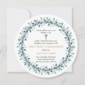 Uitnodigingen voor Eerste Heilige Communie Jongens (Voorkant)