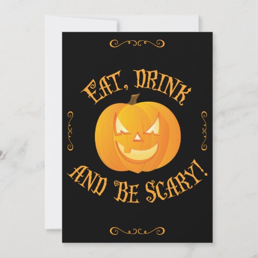 Uitnodigingen voor Eet Drink Wees eng Halloween-fe (Voorkant)