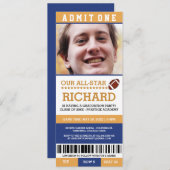 Uitnodigingen voor eindexamenfeest met voetbalthem (Voorkant / Achterkant)