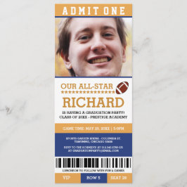 Uitnodigingen voor eindexamenfeest met voetbalthem