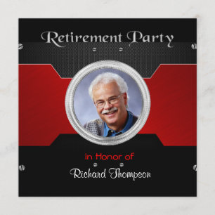 Uitnodigingen voor elegante foto-pensionering
