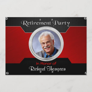 Uitnodigingen voor elegante foto-pensionering