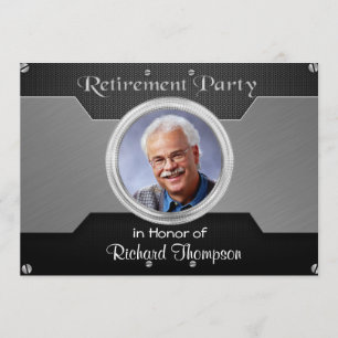 Uitnodigingen voor elegante foto-pensionering