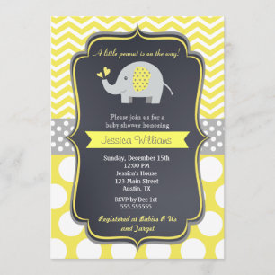 Uitnodigingen voor Elephant Baby Shower