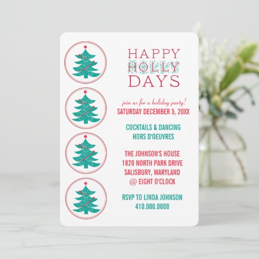 Uitnodigingen voor feestdag (Staand voorkant)