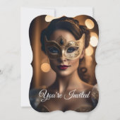 Uitnodigingen voor feesten - Mardi Gras Thema (Voorkant)