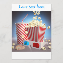 Uitnodigingen voor filmpopcorn