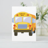 Uitnodigingen voor Gele School Bus (Staand voorkant)