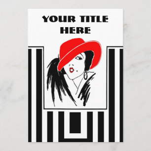 Uitnodigingen voor Gepersonaliseerd Art Deco Style