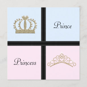 Uitnodigingen voor geslacht onthulling Prince Prin