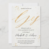 Uitnodigingen voor Gold-kerstfeestdagen (Voorkant)