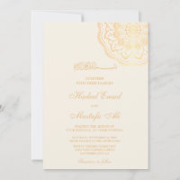 Uitnodigingen voor goudbismillah-moslimbruiloft