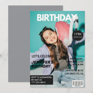 Uitnodigingen voor haar 17e verjaardag Tijdschrift
